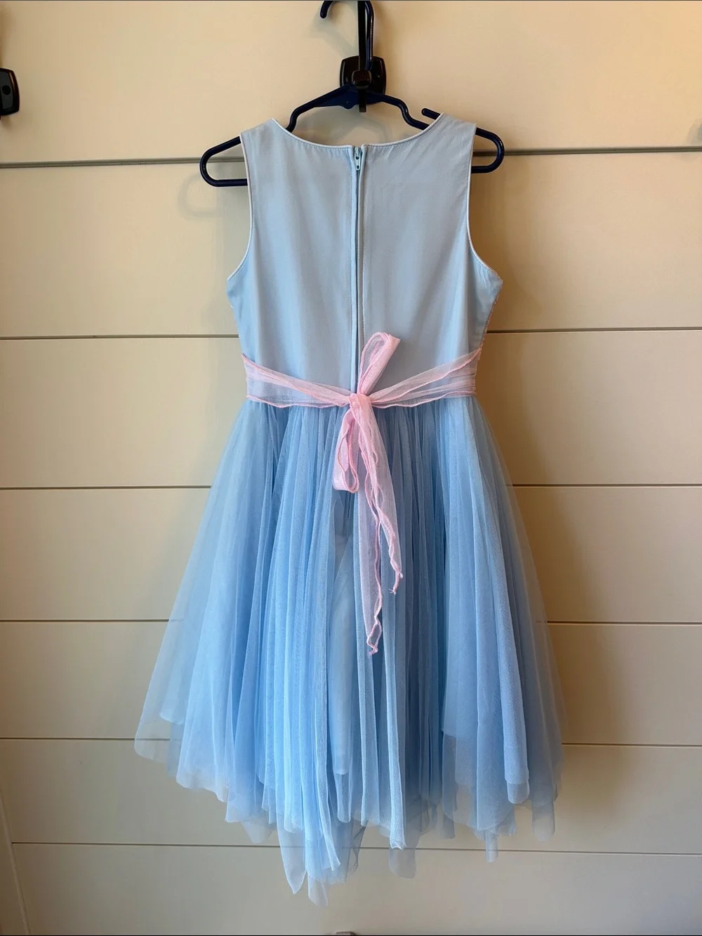 Justice Pastel Pink & Light Blue Tulle Party Dress size 6